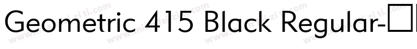 Geometric 415 Black Regular字体转换
